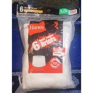 Hanes Boys 6-Pack  tagless boys briefs, Comfort FLEX waistband. Size L(14-16)